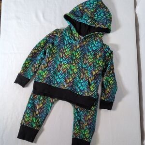 Bums and Roses Dinosaur Hoodie and Pants Set